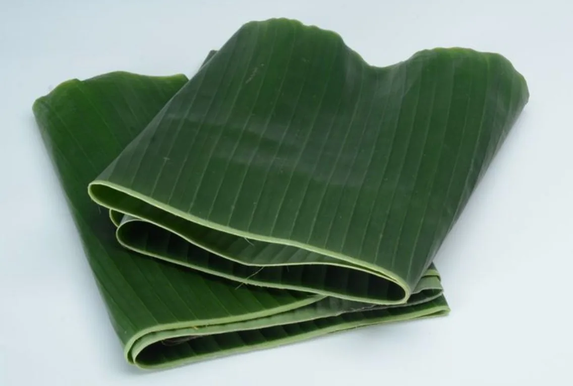 Banana leaf folded